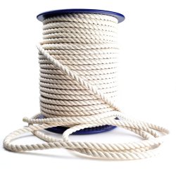 Unbleached cotton rope.