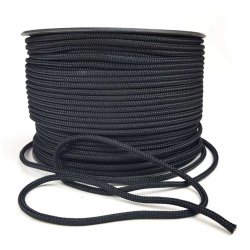 Flexible, supple, and strong sheet rope made of 100% polyester multifilament.