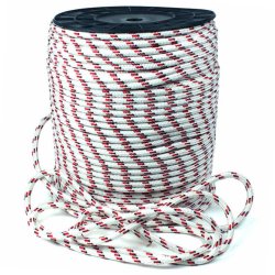 Sheet and trim line with red marking yarns.