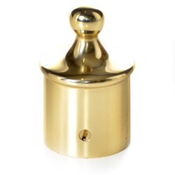 Stylish brass fitting for decorative rope.