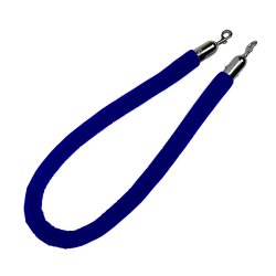 Blue velvet barrier rope