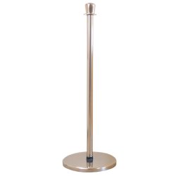 Silver post for rope barriers and enclosures