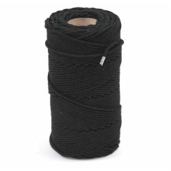 Black cotton cord for butchery, macramé, crafting, and more.