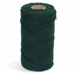 Darker green cotton cord for slaughterhouses, weaving, and hobbies.