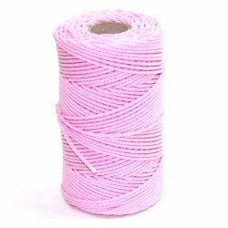 Light pink cotton cord made from high-quality fibers.
