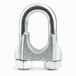 Wire rope clips for ropes and wires. An alternative to spliced loops.