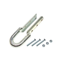 Climbing rope fitting in hot-dip galvanized steel for mounting 32 mm ropes. Ideal for schools, sports halls, outdoor gyms, and p