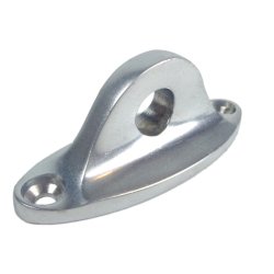 Attachment loop for snap hooks, rope fittings, carabiners, shackles, hooks, etc. Matte chrome alloy.