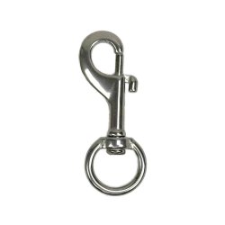 Stainless steel swivel snap hook, ideal for leashes and lead ropes. Designed for maximum durability and corrosion resistance.