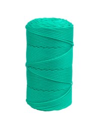 Repair twine being used to mend damaged soccer goals, featuring a flexible and elastic structure.