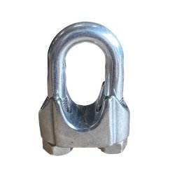 Wire rope clips for ropes and wires. Instead of spliced loops.