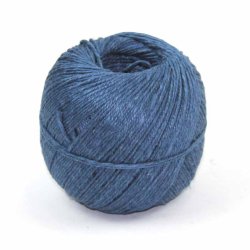 Blue twine made of 100% flax. 3-ply twine.
