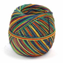 Twine made of 100% hemp in rainbow colors.