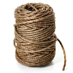 Tarred hemp rope with a wonderful scent.